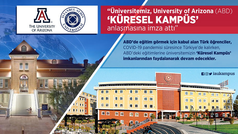 istanbul aydin universitesi university of arizona abd ile kuresel kampus anlasmasina imza atti istanbul aydin universitesi