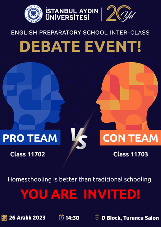 IAU English Preparatory School Debate Tournament | İstanbul Aydın ...
